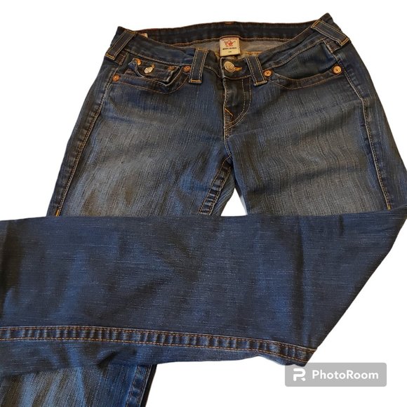 True Religion Women's Flap Pocket Bootcut Stretch Jeans Size 29 - Picture 1 of 9
